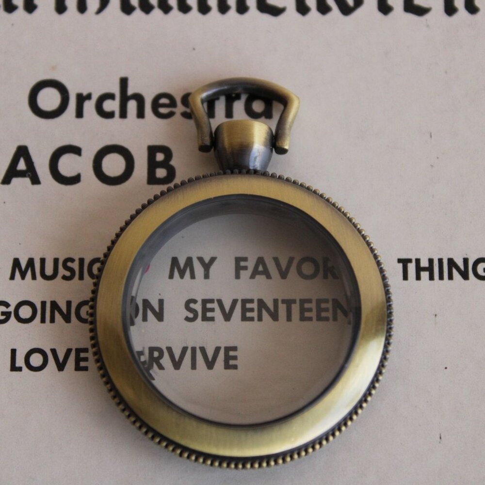 Pocket Watch Case 1.5" Steampunk Retro, Gold Tone or Brass Beveled Glass Front - Picture 9 of 10